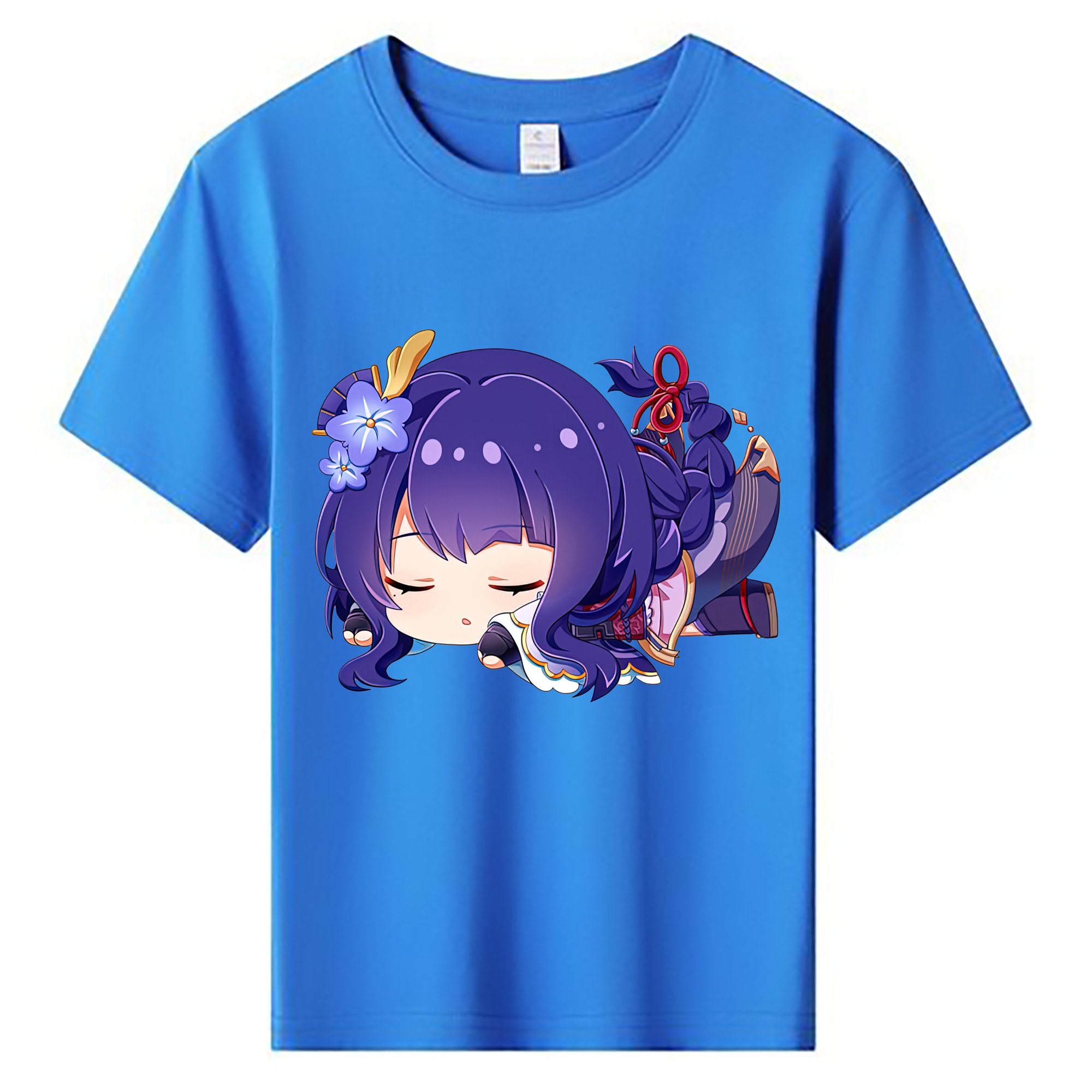げんし神 雷電将軍 らいでんしょうぐん genshin Raiden Shogun 綿100％キッズTシャツ（フロントプリント）